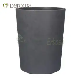 Ghiveci înalt Millennium R - jardinieră rotundă de 53 cm, culoare cărbune