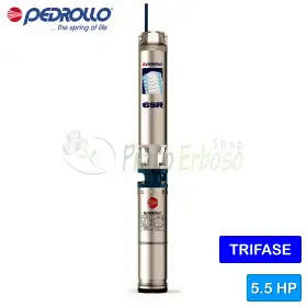 6SR18/4 - PSR - pompë elektrike zhytëse trefazore 5,5 HP Pedrollo - 1