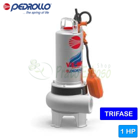 VX 10/50-MF - 1.5 HP three-phase VORTEX electric pump for waste water Pedrollo - 1