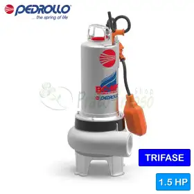 BC 15/50-MF - 1.5 HP three-phase, dual-channel sewage pump