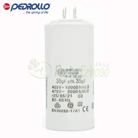 35 FC - 35 micro farad 450 VL condensator Pedrollo - 1