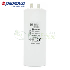 60 F - 60 micro farad 450 VL condensator Pedrollo - 1