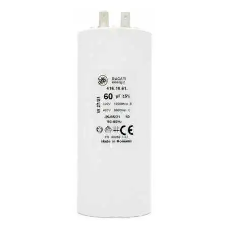 60 F - 60 micro farad 450 VL capacitor Pedrollo - 1