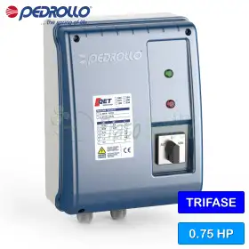 QET 075 - Electrical panel for 0.75 HP three-phase electric pump