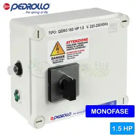 QEM/3-150 - Tableau électrique pour pompe électrique monophasée de 1 CV