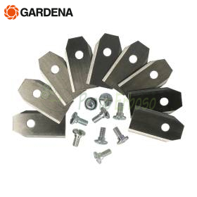 Set 9 lame 4087-20 con viti per robot rasaerba Gardena