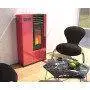 Estufa de pellets Susy roja 7,5 kW