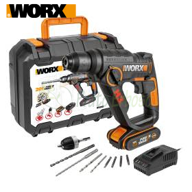 Trapano tassellatore a batteria Worx WX390 20V con accessori