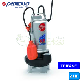 VX 20/35 - 2 HP three-phase VORTEX electric pump for waste water