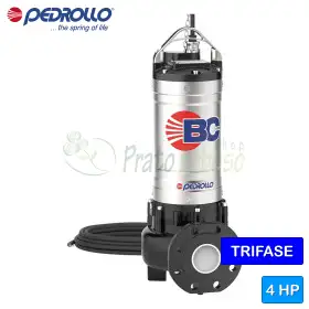 BC 40/35 - Elettropompa BICANALE per acque luride trifase da 4 HP