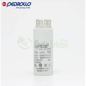 10 FC - 10 microfarad 450 VL capacitor Pedrollo - 1