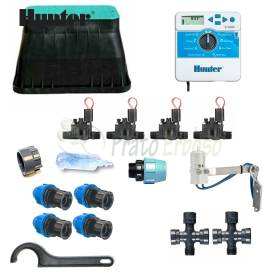Kit d'irrigation Hunter 4 zones 24V avec programmateur X CORE 4