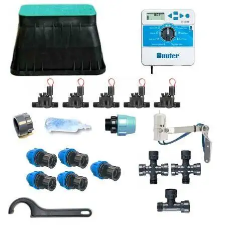 KI-H-5Z24I Hunter 5-zone 24V irrigation kit with X CORE 6