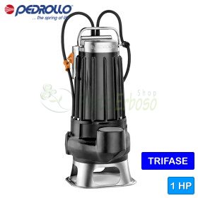 Pompe à eaux usées triphasée VORTEX VXC 10/35 - 1 CV