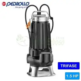 VXC 15/45 - Bomba eléctrica VORTEX trifásica de 1,5 HP para aguas residuales Pedrollo - 1