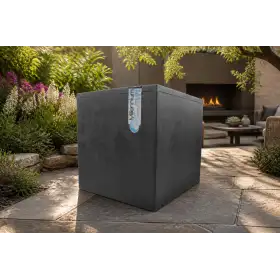 Millennium R Cube – 39 cm große Würfelvase in Anthrazit – Deroma
