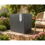 Millennium R Cube - 49cm cube vase in anthracite