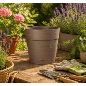 Save pot - 24.5 cm round camel pot Deroma - 1