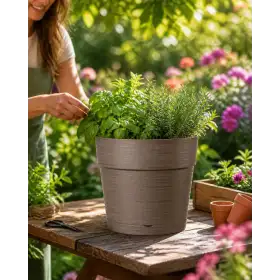 Maceta Save Pot - Maceta redonda de 29 cm con forma de camello - Deroma