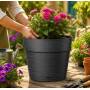 Spartopf – runder anthrazitfarbener Topf, 38 cm Durchmesser