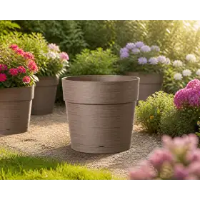 Maceta Save Pot - Maceta redonda de camello de 38 cm - Deroma