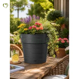 Save pot - 48 cm round anthracite vase OFFER