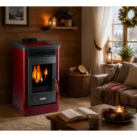 Dafne 65 - 5.5 Kw Bordeaux Pellet Stove