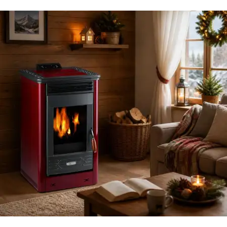 Poêle à pellets Dafne 65 bordeaux 5,5 kW