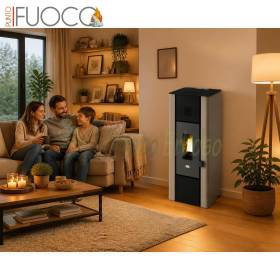 Minni - 6.3 kW white pellet stove