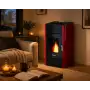 Leonora 7 kW red pellet stove by Free Point