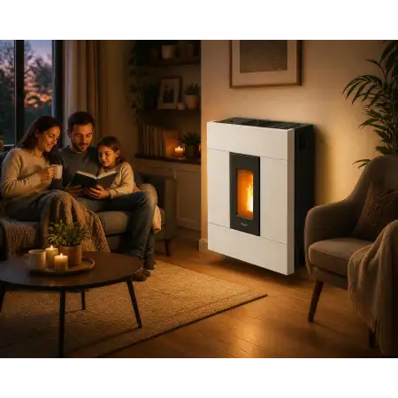 Tabla 7 stufa a pellet 7 kW bianco