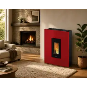 Tabla 7 - Estufa de pellet roja de 7 kW