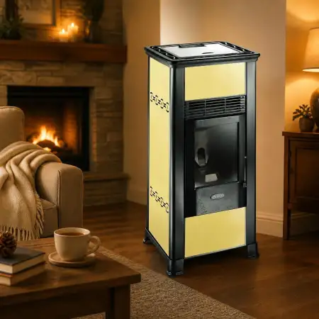 Vivapellets 8 kW beige pellet stove by Olimpia Splendid