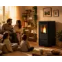 Vania - Stufa a pellet da 9.5 Kw nero goffrato