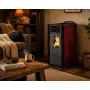 Lory 9.5 kW red pellet stove by Punto Fuoco