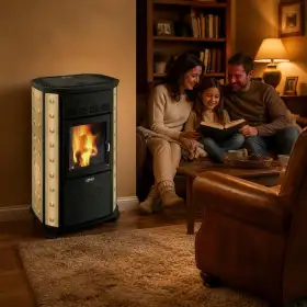 Stufa a pellet Sfera 647/749 beige 11 kW Stufa a pellet Sfera 647/749 beige 11 kW