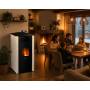 Mira 16 - 16 kW hydro pellet stove, white