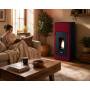 Ilaria Hydro - Poêle à pellets hydro rouge 17,5 kW