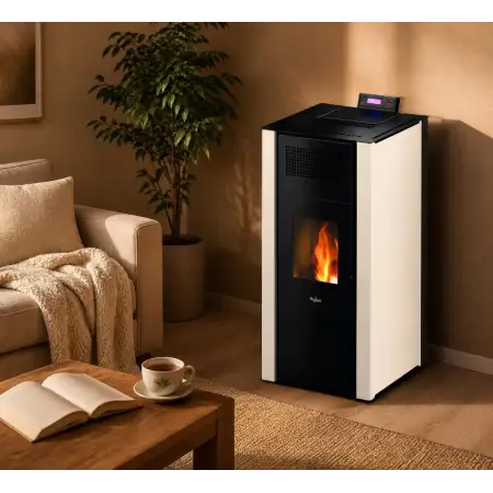 Mira 22 - Stufa a pellet idro bianca 22 kW