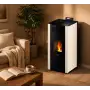 Mira 22 22 kW hydro pellet stove white