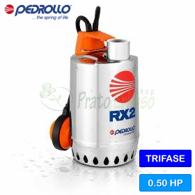 RX 2 (5m) - Elettropompa per acque chiare trifase da 0.50 HP Pedrollo - 1