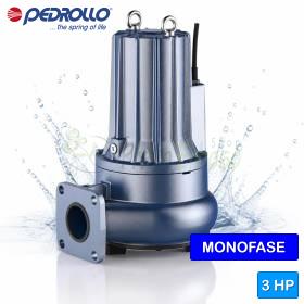 VXCm 30/50-F - 3 PS einphasige VORTEX-Elektropumpe für Abwasser Pedrollo - 1