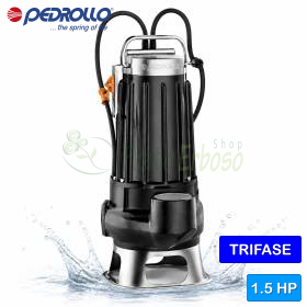 VXC 15/35 - Elettropompa per acque luride VORTEX trifase da 1.5 HP Pedrollo - 1
