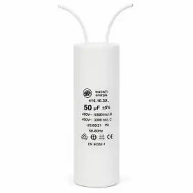 50 °C - 50 Mikrofarad 450 VL Kondensator Pedrollo - 1