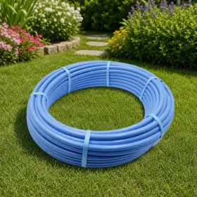 Tubo LDPE bassa densità PN10 15 mm - Bobina 30 m Blu Lock