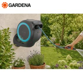 Enrouleur de tuyau d'arrosage mural RollUp M/L - Gardena