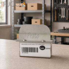 Brasero metálico de repuesto para estufa de pellets de 6 kW sobre mesa de taller