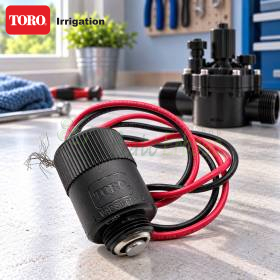 Toro 35-3099 9V solenoid with red and black wires for irrigation valve repair