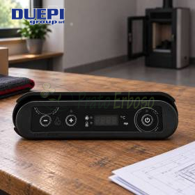 Display Duepi negru cu trei butoane, panou de control pentru sobă pe peleți