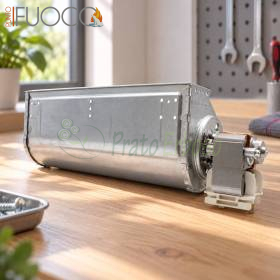 Ventilatore tangenziale metallico 9510044100 con motore su banco da lavoro